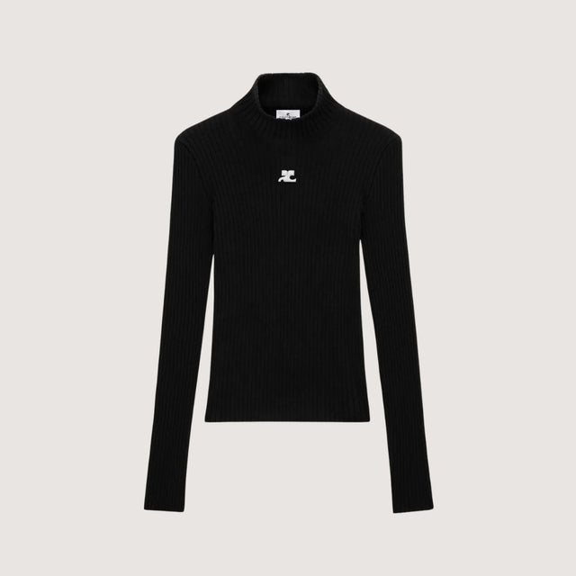 Pull Réédition Manches Longues – Courrèges Noir