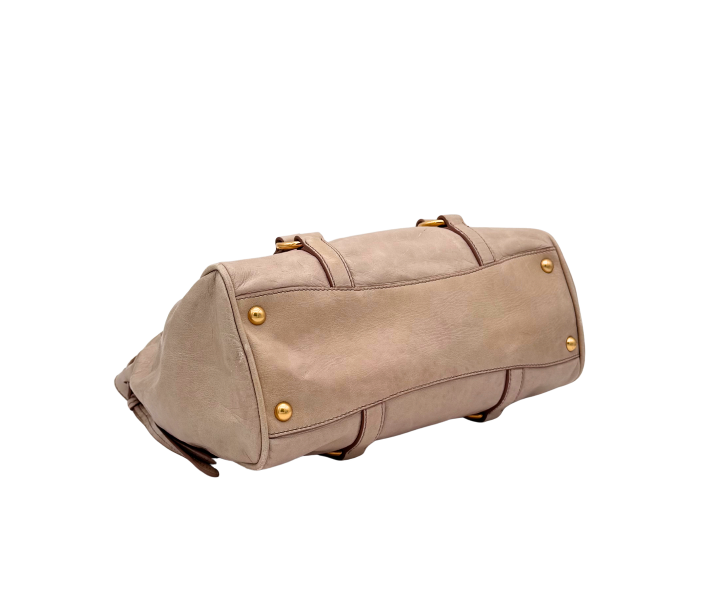 Miu Miu – Bow Bag en cuir beige