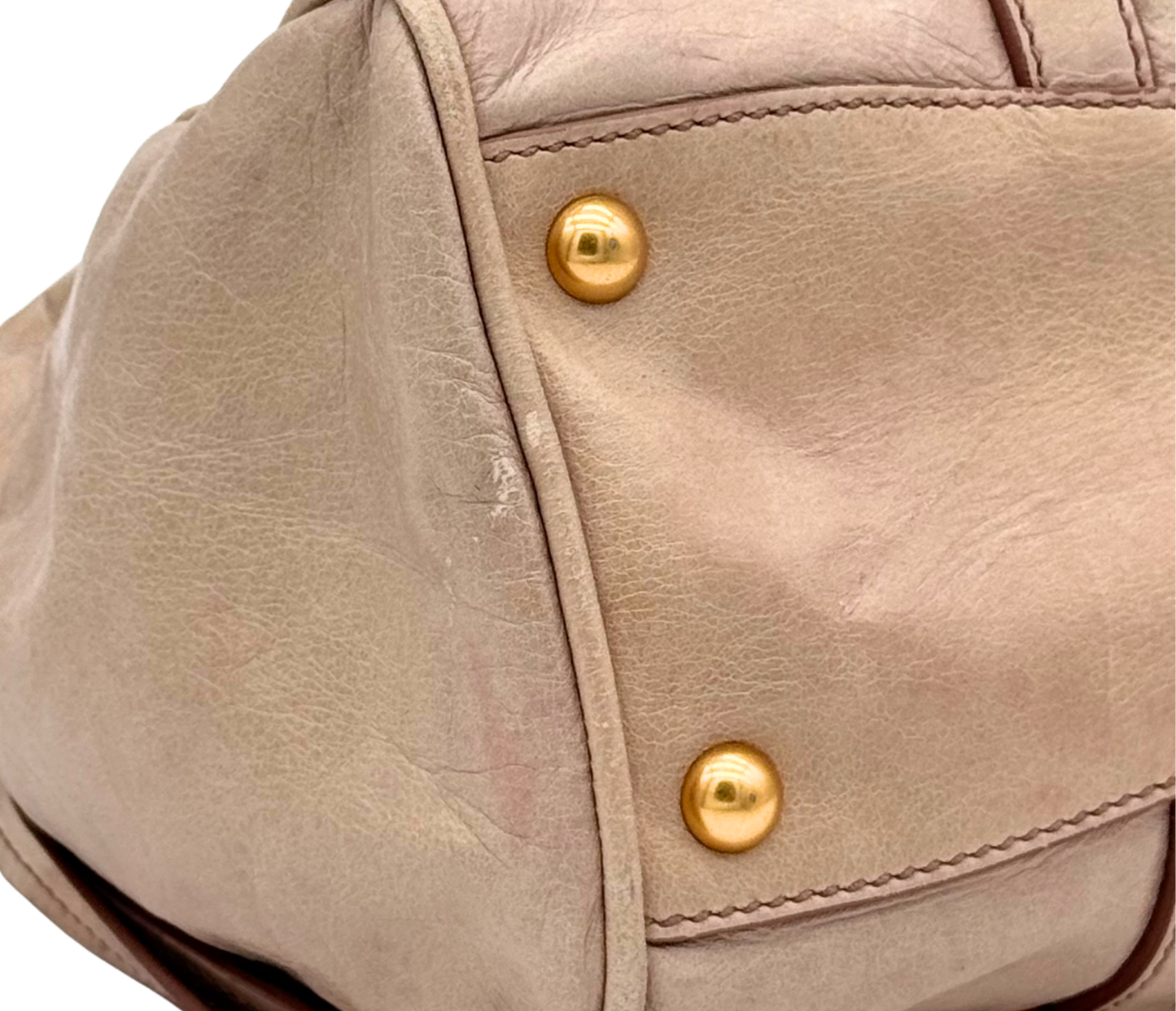 Miu Miu – Bow Bag en cuir beige