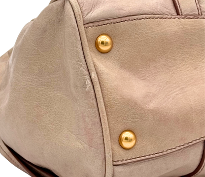 Miu Miu – Bow Bag en cuir beige