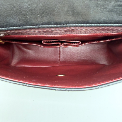 Chanel – Timeless Mini Square Classic Flap Cuir Noir Vintage