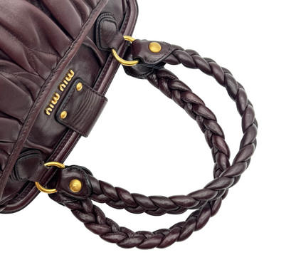 Miu Miu - Sac à main matelassé marron