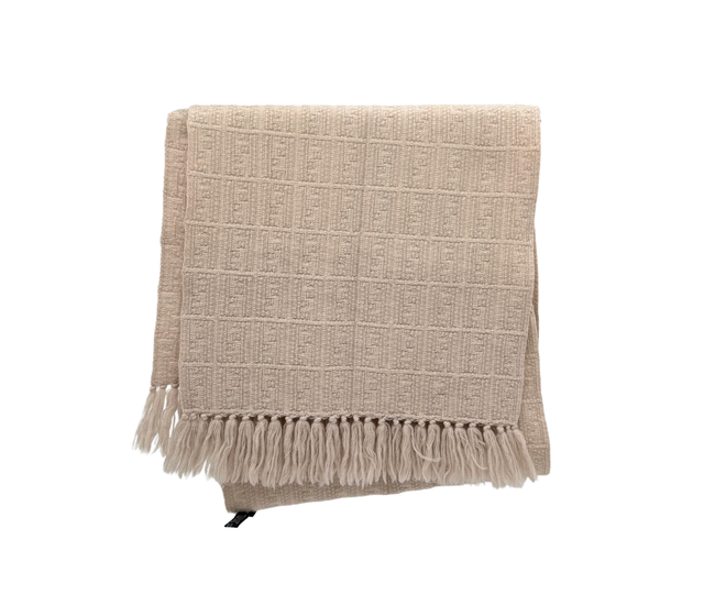 FENDI – Écharpe Laine Beige