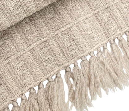 FENDI – Écharpe Laine Beige