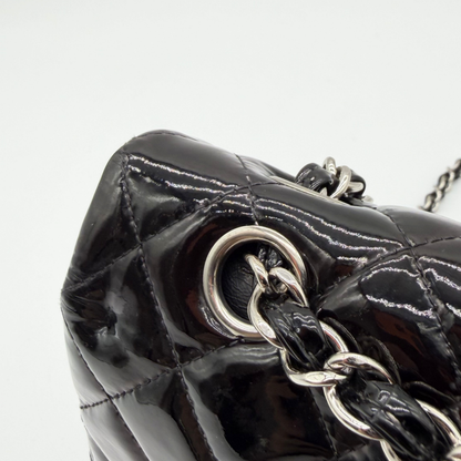 Chanel – Timeless Double Flap 25 cm Cuir Vernis Noir