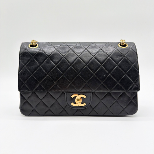 Chanel – Timeless Double Flap 25 cm Cuir d'Agneau Noir