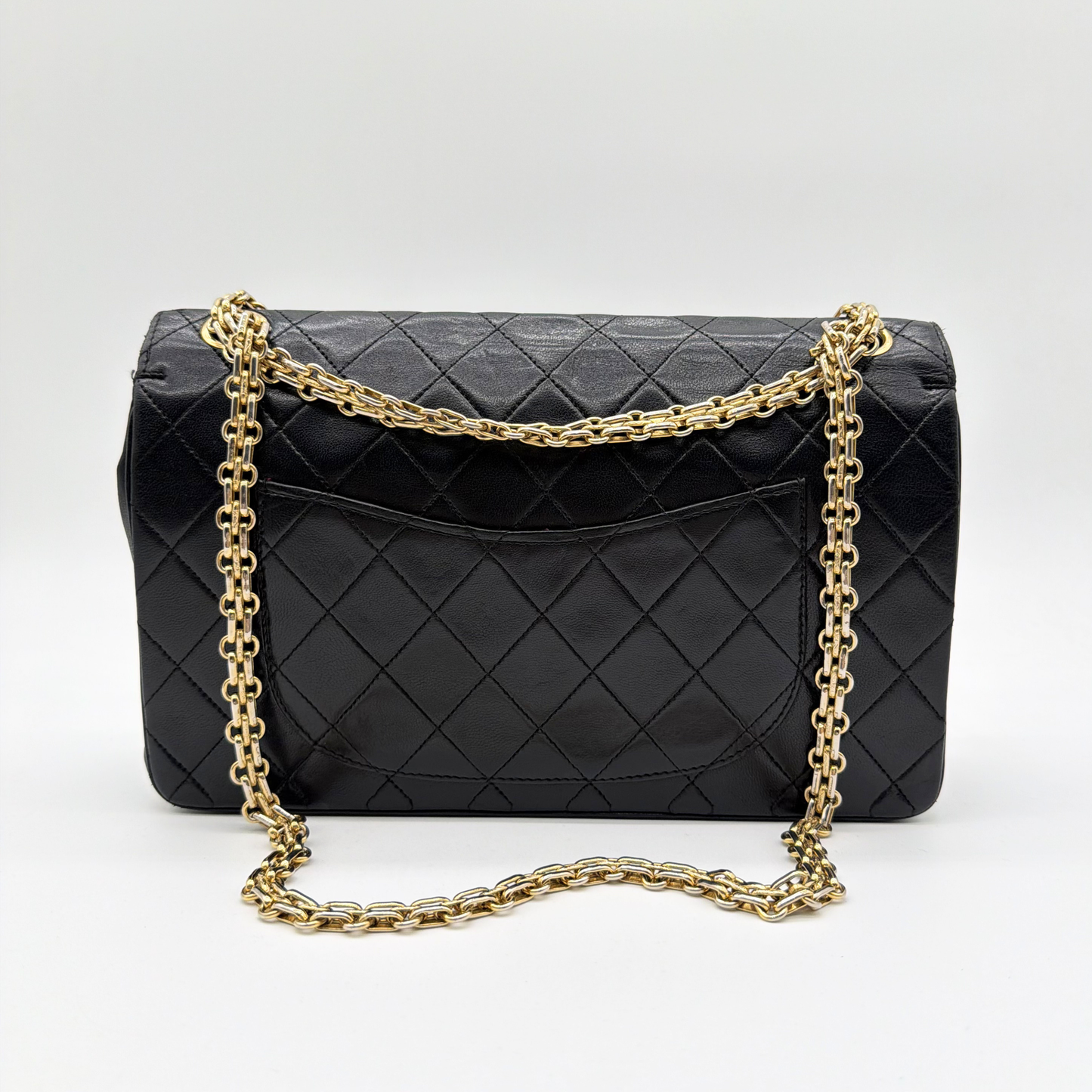 Chanel – Timeless Double Flap 25 cm Cuir d'Agneau Noir