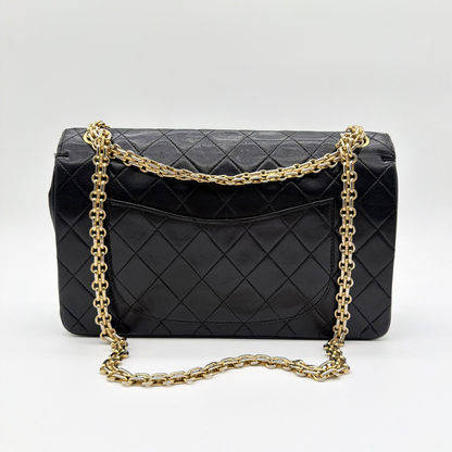 Chanel – Timeless Double Flap 25 cm Cuir d'Agneau Noir