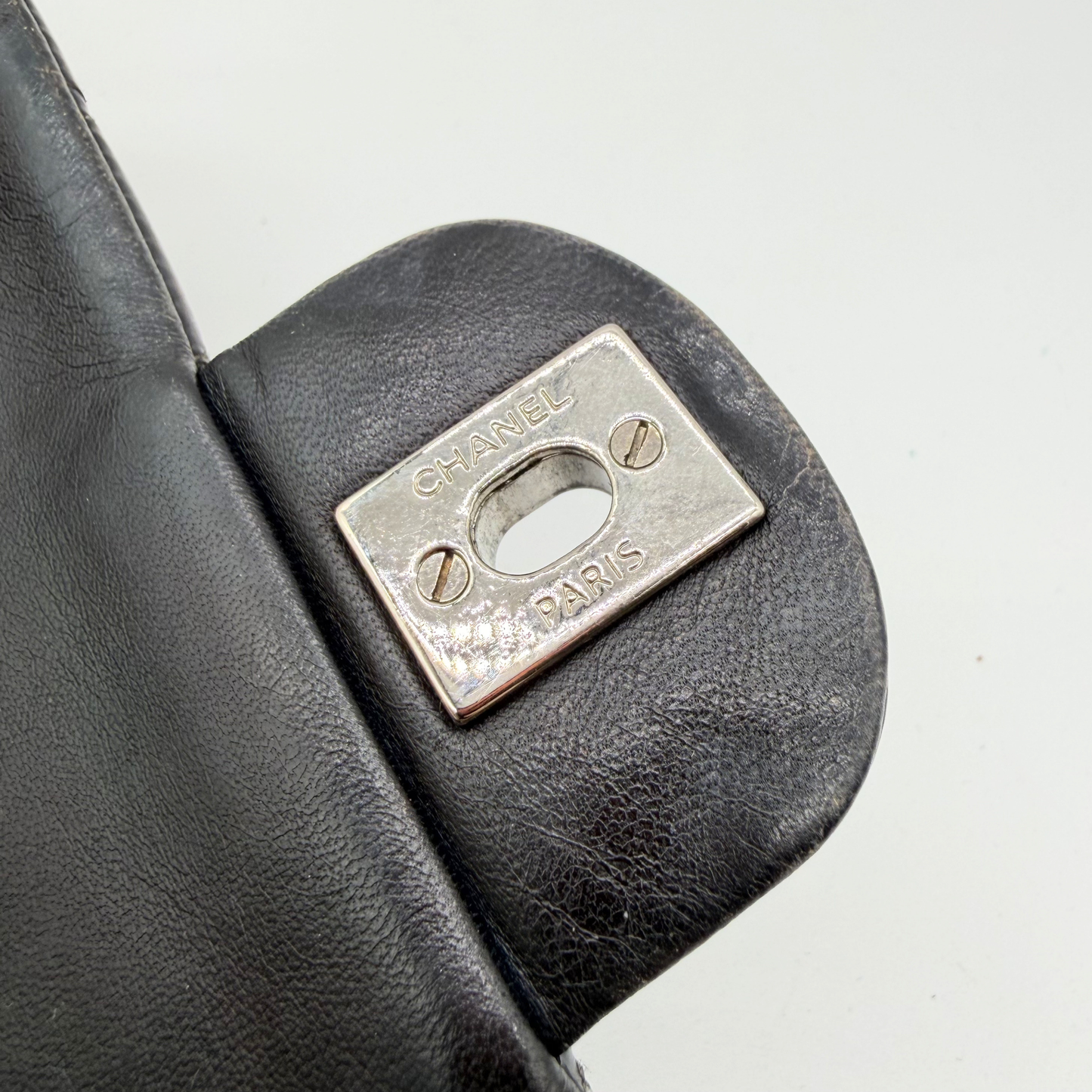 Chanel – Timeless Double Flap 25 cm Cuir Vernis Noir
