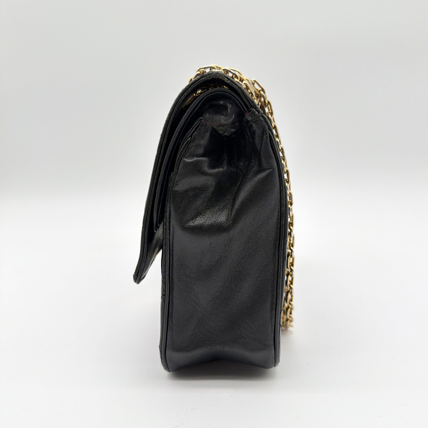 Chanel – Timeless Double Flap 25 cm Cuir d'Agneau Noir