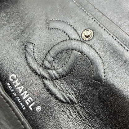 Chanel – Timeless Double Flap 25 cm Cuir Vernis Noir