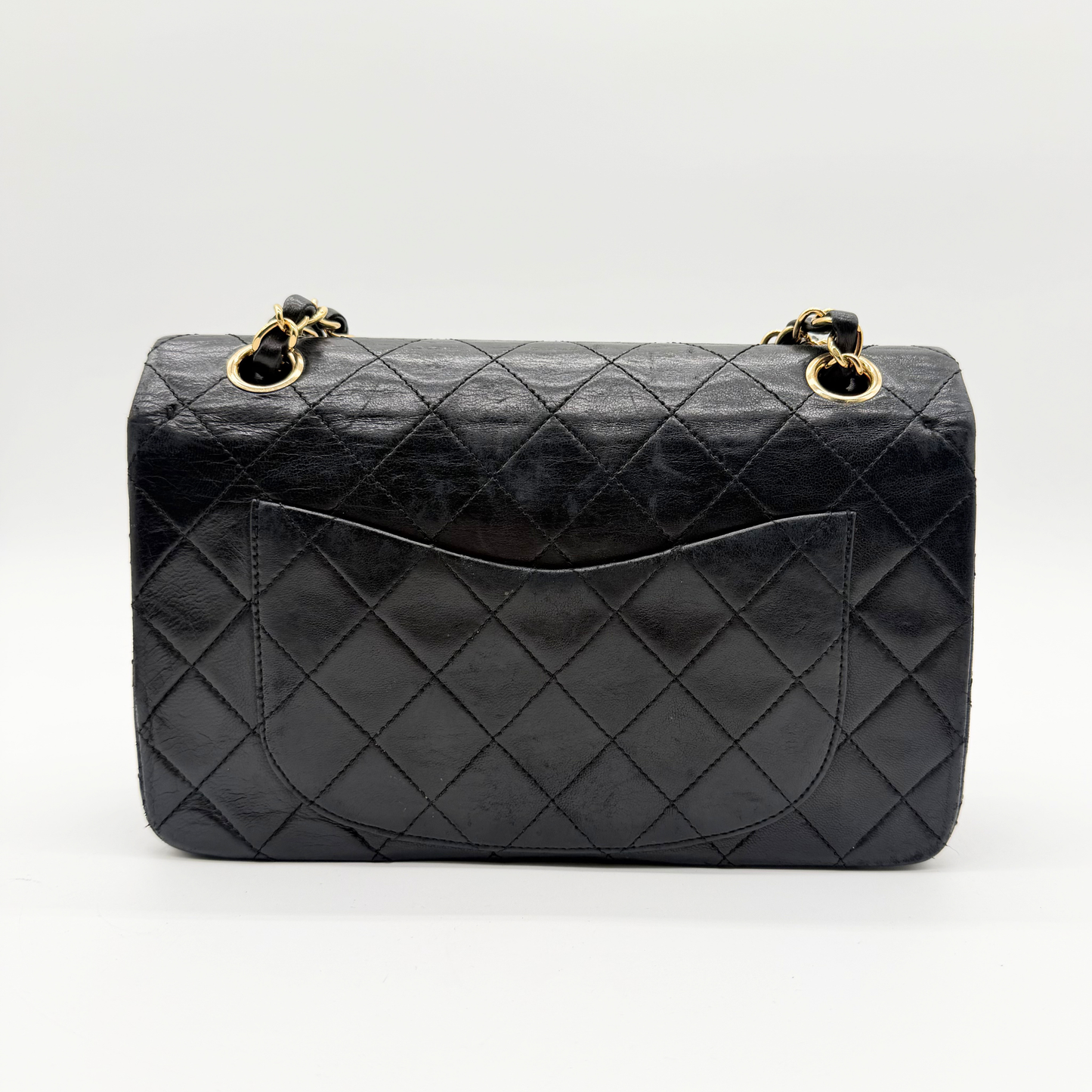 Chanel – Timeless Double Flap 23 cm Cuir Matelassé Noir