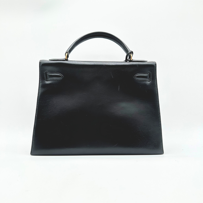 Hermès – Kelly 32 Box Calf Noir