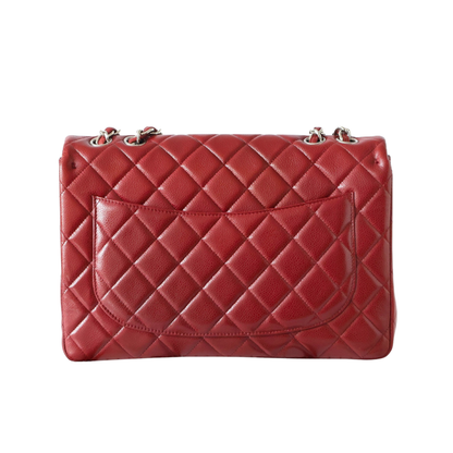 Chanel – Timeless Jumbo Classique Cuir Caviar Rouge Bordeaux