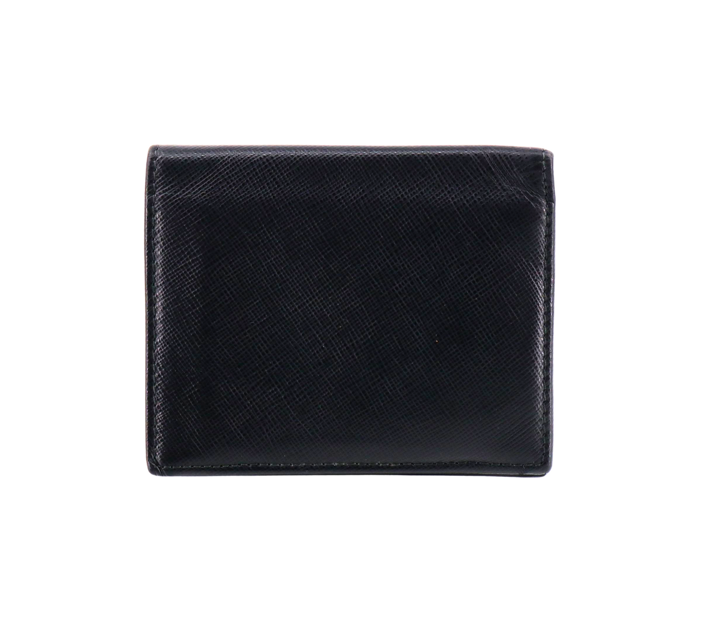 Prada – Porte-monnaie en cuir noir