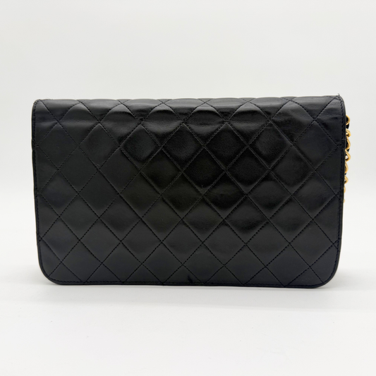 Chanel – Mademoiselle 23 cm Cuir Matelassé Noir
