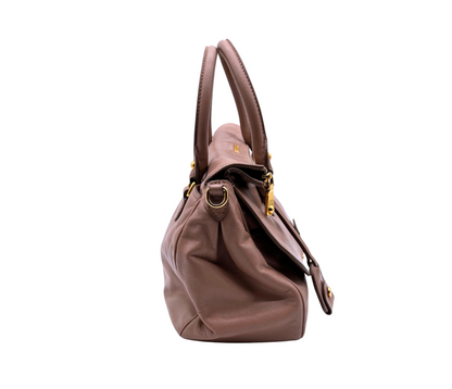 Miu Miu – Sac à main en cuir rose