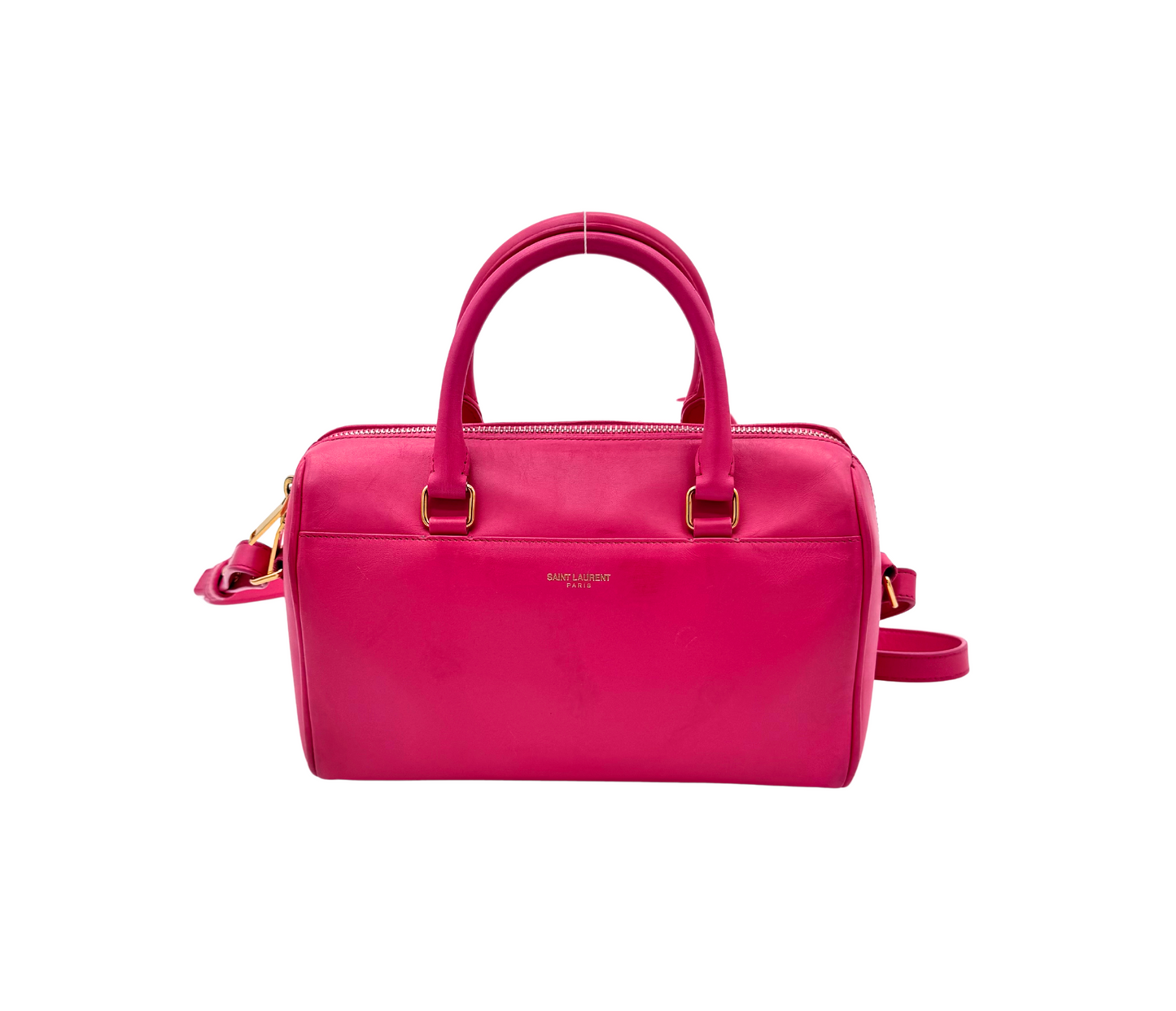Saint Laurent – Sac Duffle en Cuir Rose