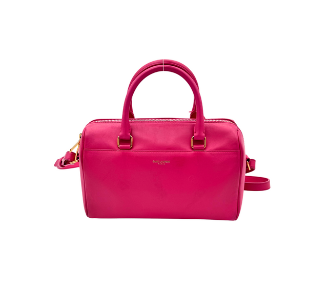 Saint Laurent – Sac Duffle en Cuir Rose