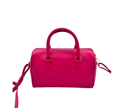 Saint Laurent – Bolso de viaje de piel rosa