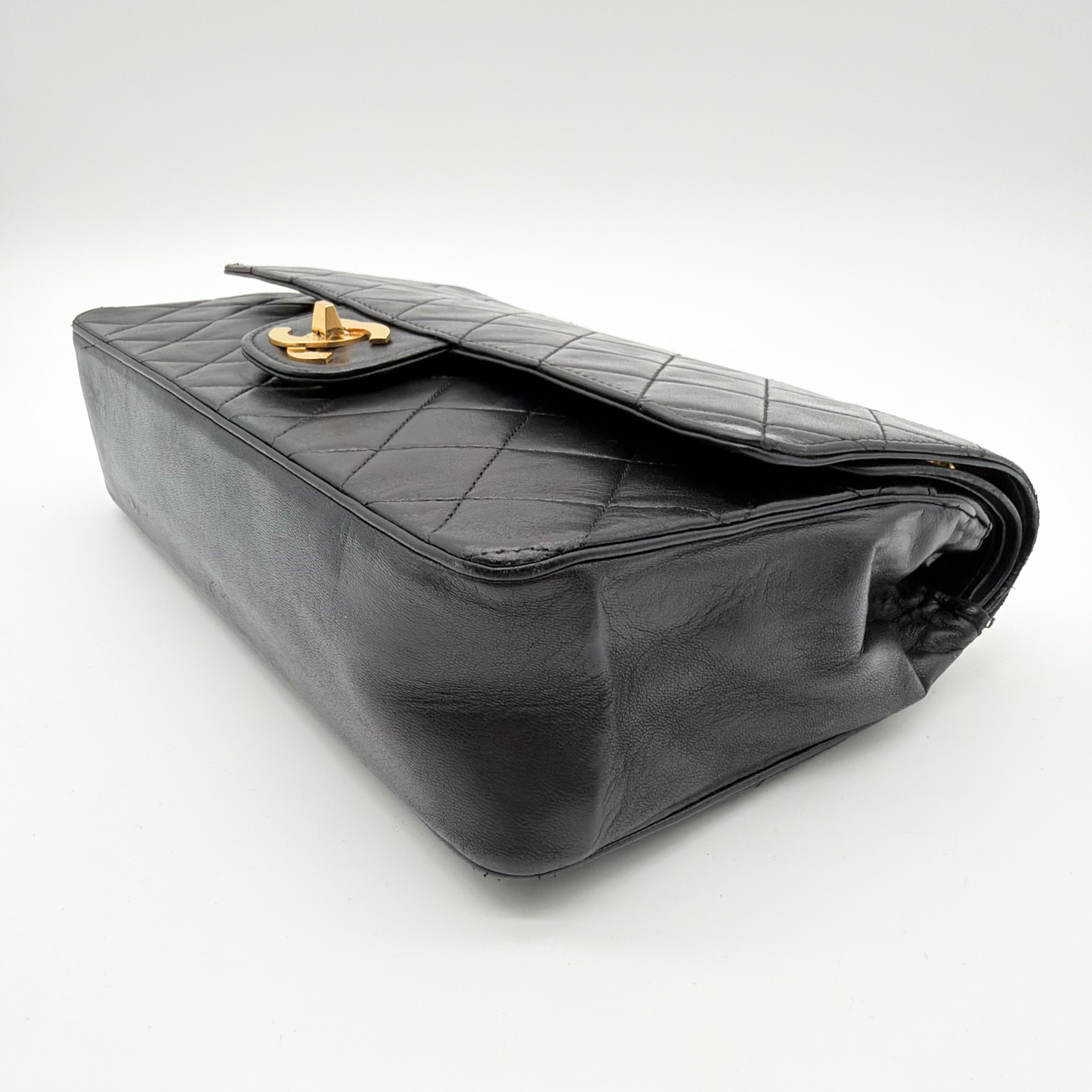 Chanel – Timeless Double Flap 25 cm Cuir d'Agneau Noir