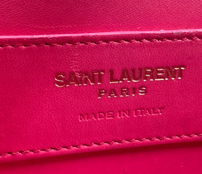 Saint Laurent – Sac Duffle en Cuir Rose