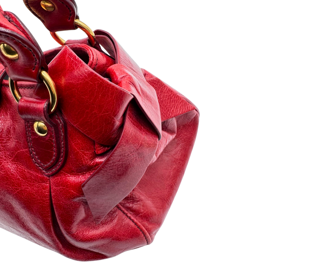Miu Miu – Bow Bag Cuir Rouge