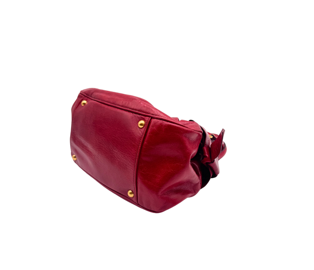 Miu Miu – Bow Bag Cuir Rouge