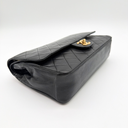 Chanel – Timeless Double Flap 25 cm Cuir d'Agneau Noir