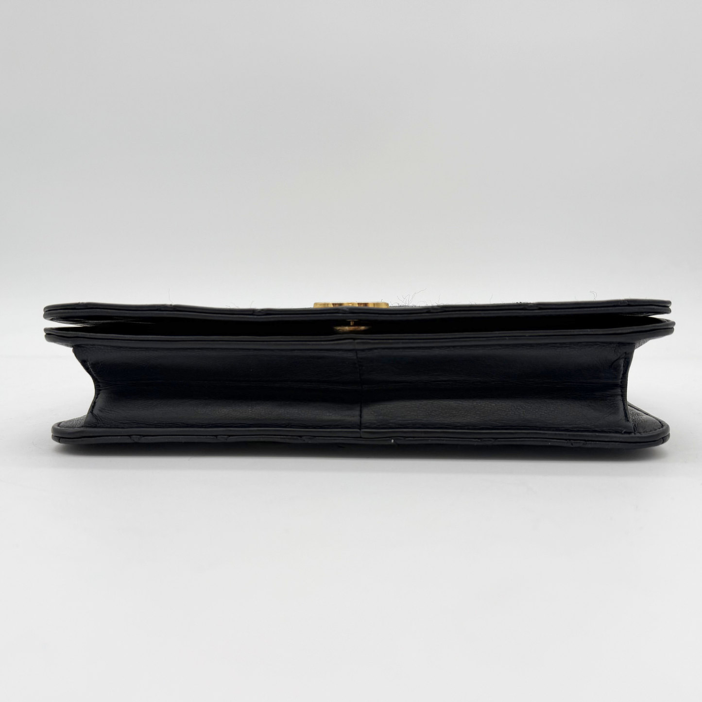 Chanel – Mademoiselle 23 cm Cuir Matelassé Noir