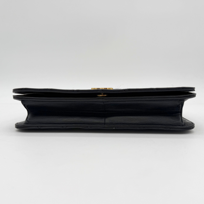 Chanel – Mademoiselle 23 cm Cuir Matelassé Noir
