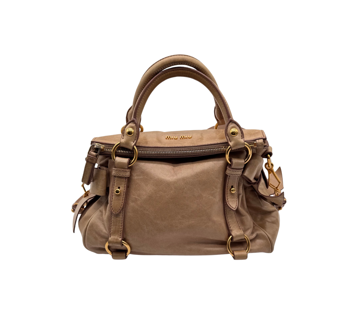Miu Miu – Sac en cuir Beige