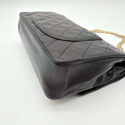Chanel – Timeless Double Flap 25 cm Cuir d'Agneau Noir