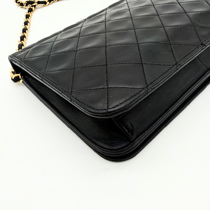 Chanel – Mademoiselle 23 cm Cuir Matelassé Noir
