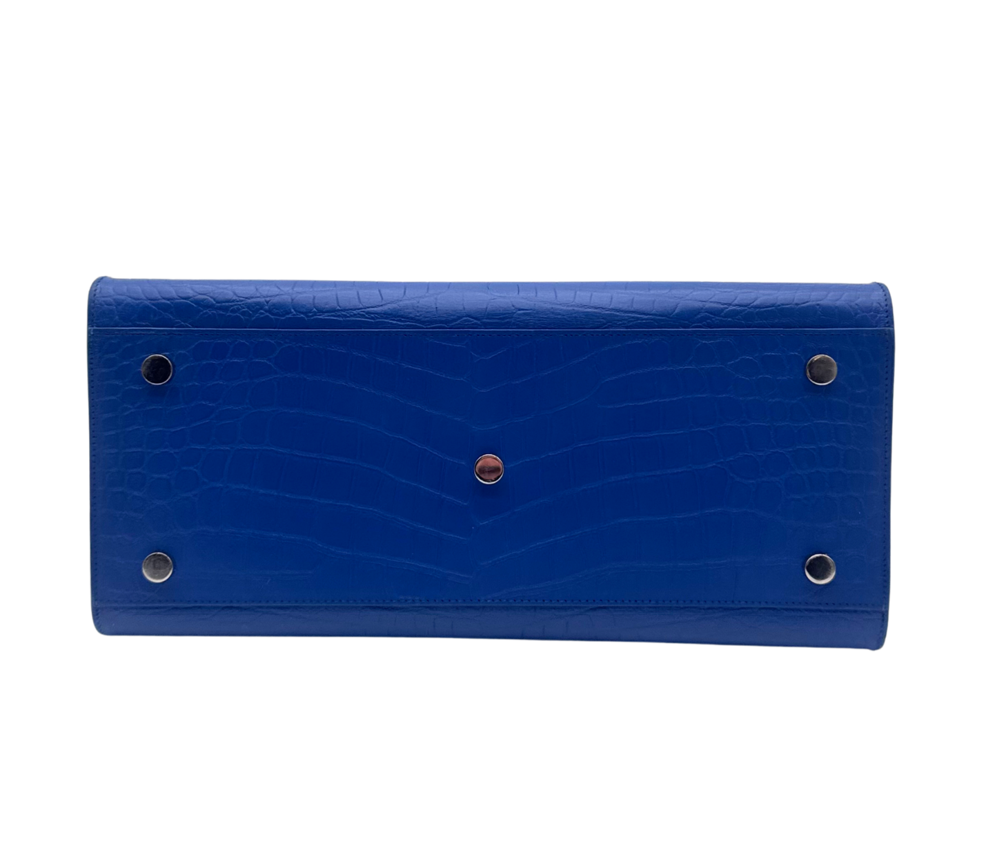 Saint Laurent – Sac de Jour cuir crocodile bleu