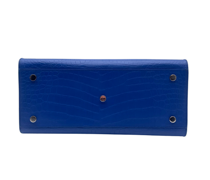 Saint Laurent – Sac de Jour cuir crocodile bleu