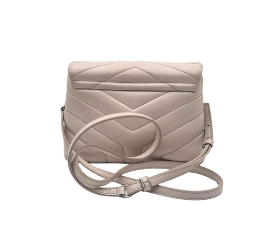 Saint Laurent – Bolso Lou acolchado beige