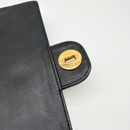 Chanel – Timeless Double Flap 25 cm Cuir d'Agneau Noir
