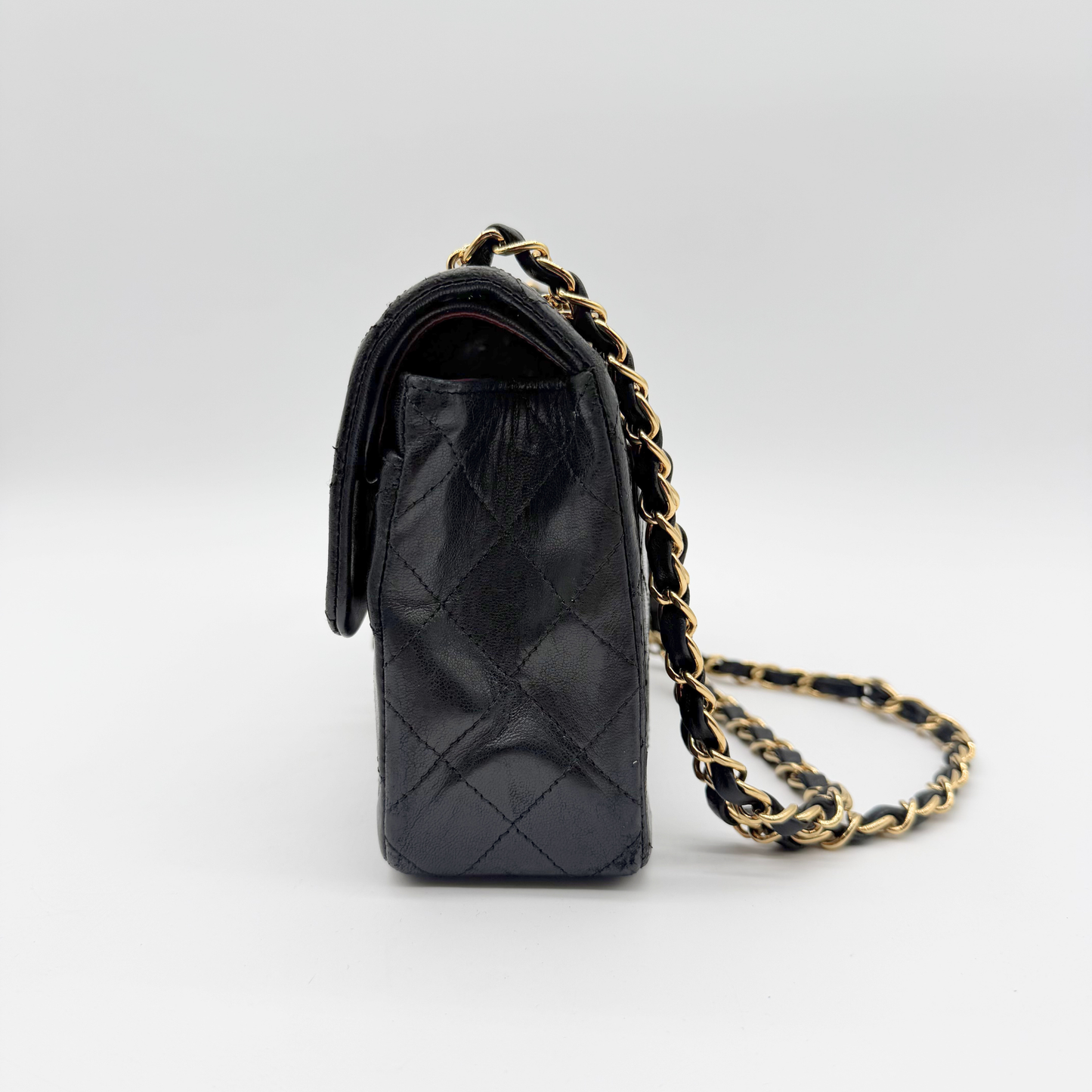 Chanel – Timeless Double Flap 23 cm Cuir Matelassé Noir