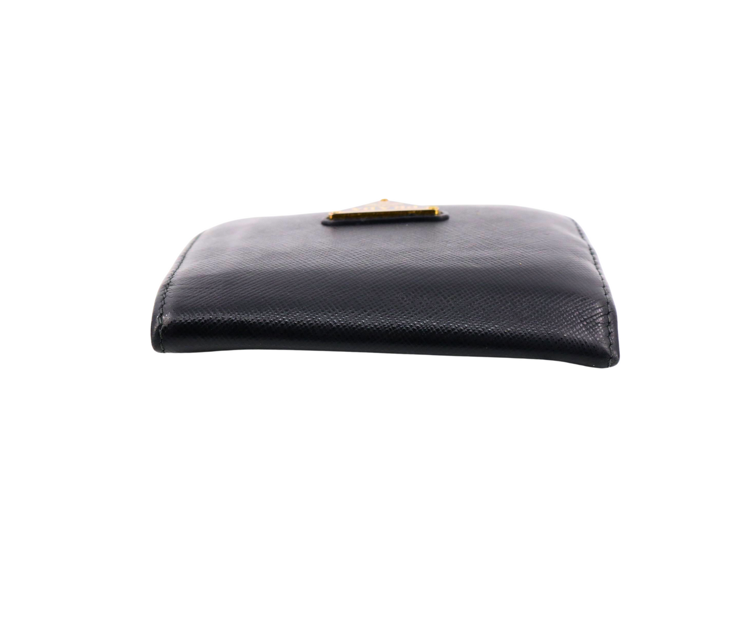 Prada – Porte-monnaie en cuir noir