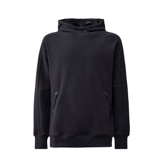 CP Company Sweat Hooded Diagonal Raised Fleece Navy