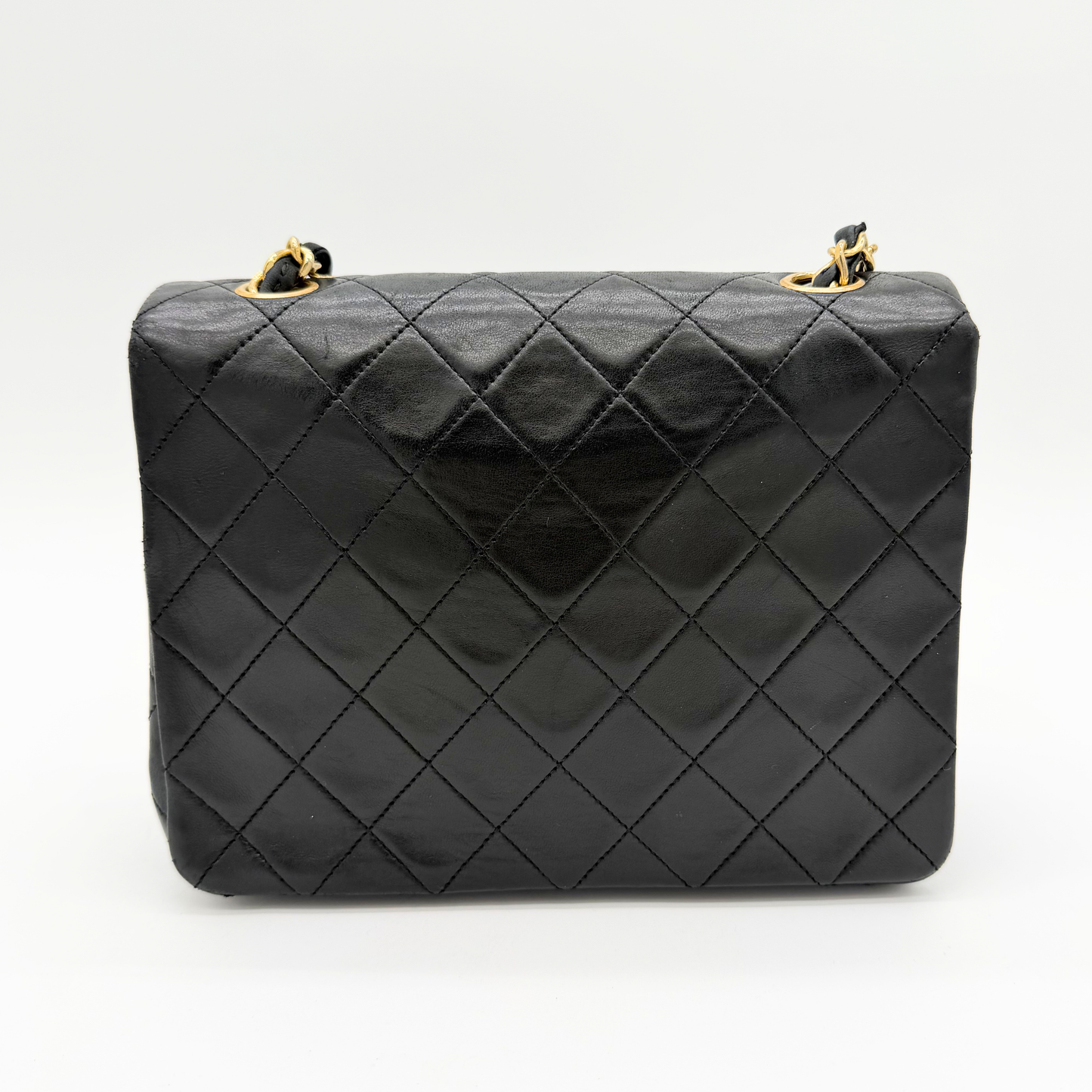 Chanel – Timeless Mini Square Classic Flap Cuir Noir Vintage