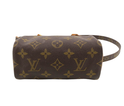 Louis Vuitton Speedy Nano Monogram bandoulière toile occasion dessous