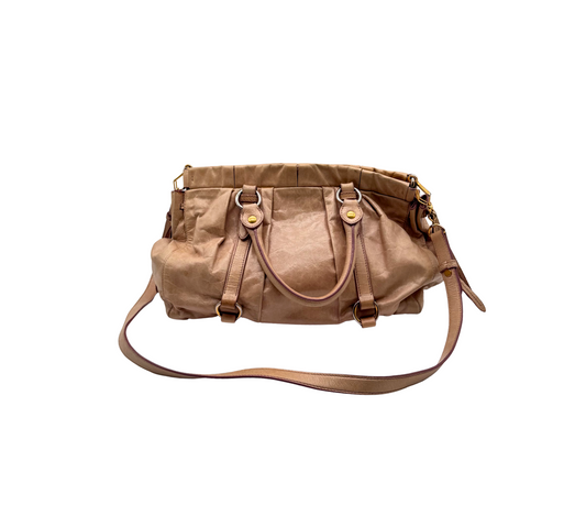 Miu Miu – Rosa Lederhandtasche mit Schulterriemen