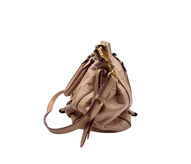 Miu Miu – Sac cuir rose avec bandoulière