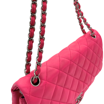 Chanel – Timeless Jumbo Double Flap 30 cm Cuir Caviar Rose