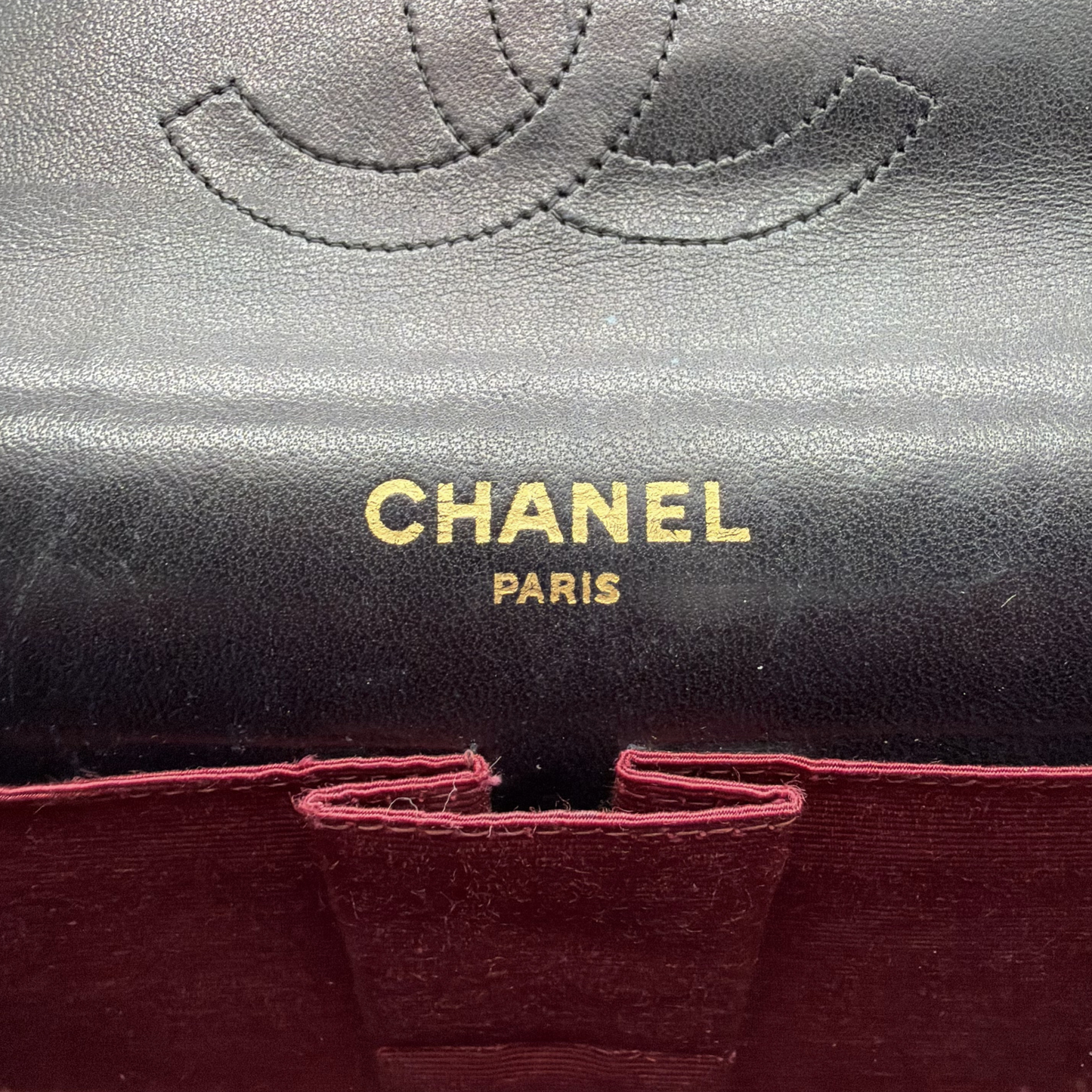 Chanel – Timeless Double Flap 25 cm Cuir d'Agneau Noir