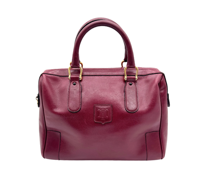 Céline – Sac à main en cuir Bordeaux