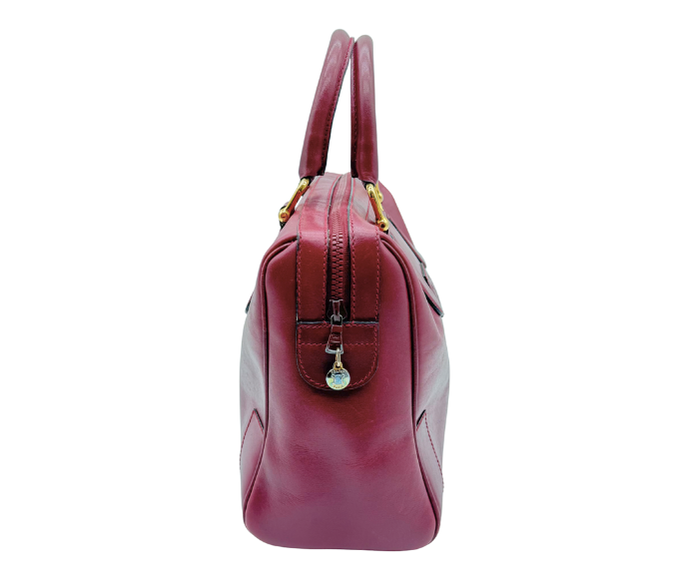 Céline – Sac à main en cuir Bordeaux
