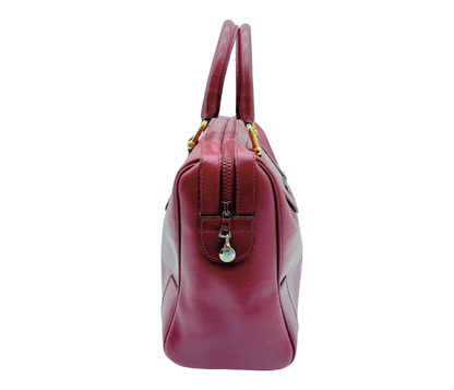 Céline – Sac à main en cuir Bordeaux